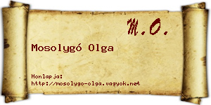 Mosolygó Olga névjegykártya